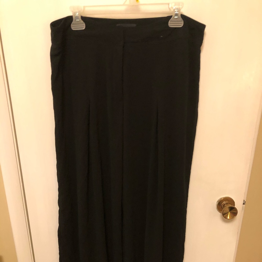 Dress pants long and flowing looks like a skirt